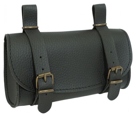 SACOCHE DE SELLE VELO VINTAGE STYLE CUIR NOIR