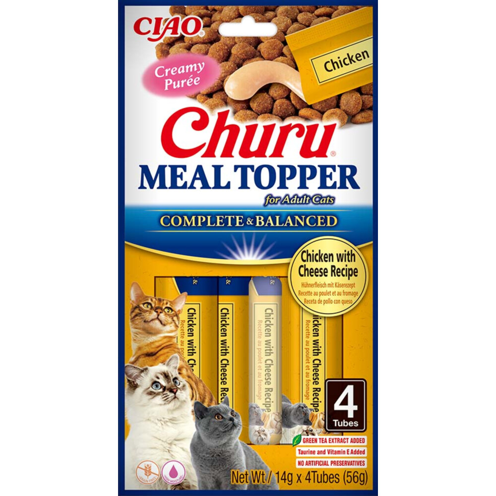 Ciao Churu Meal Topper Kattenvoer Chicken & Cheese4 x 14 gr