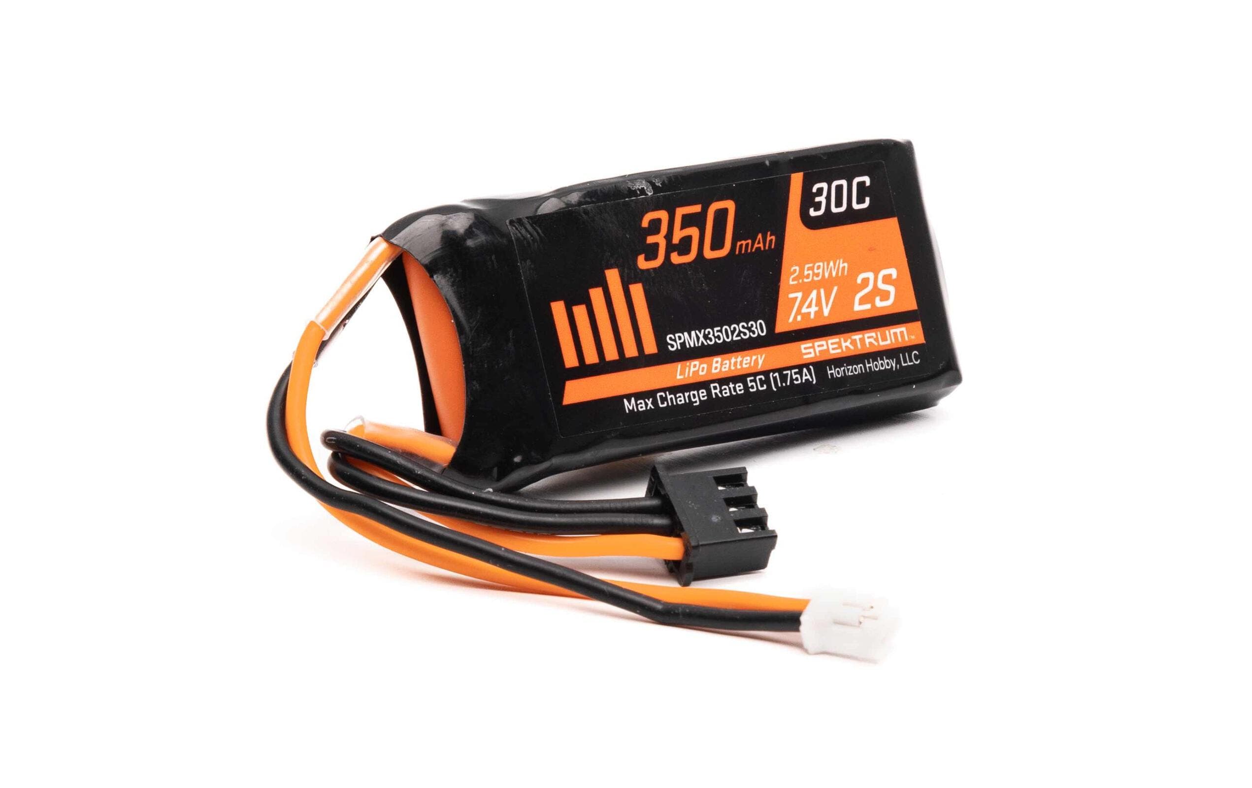 RC-Akku Lipo 350 mAh 7.4 V 30C2S LiPo Akku mit JST-PH 2.0 Stecker für SCX24