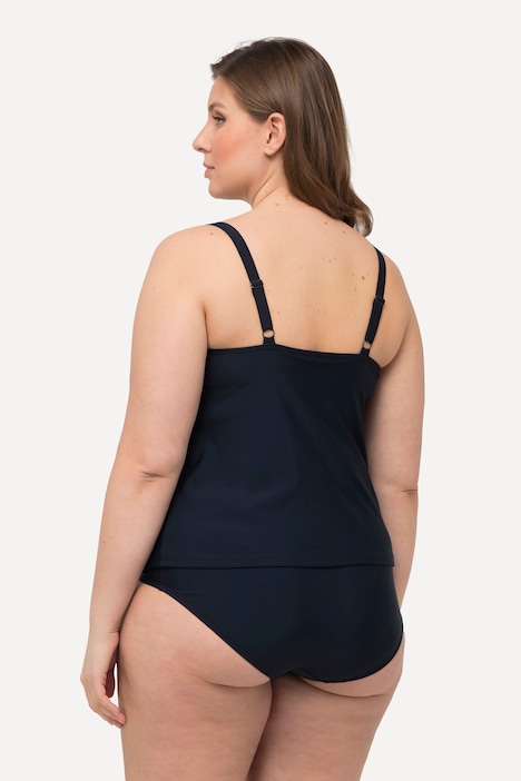 Bellieva-Tankini, Streifen, ohne Softcups, breiter Bund