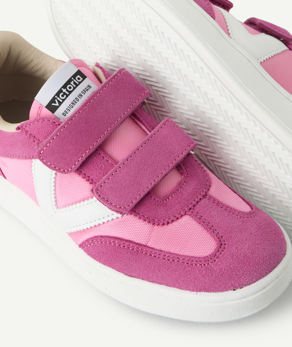 VICTORIABASKETS TIEMPO À SCRATCHS ROSES AVEC LOGO BLANC