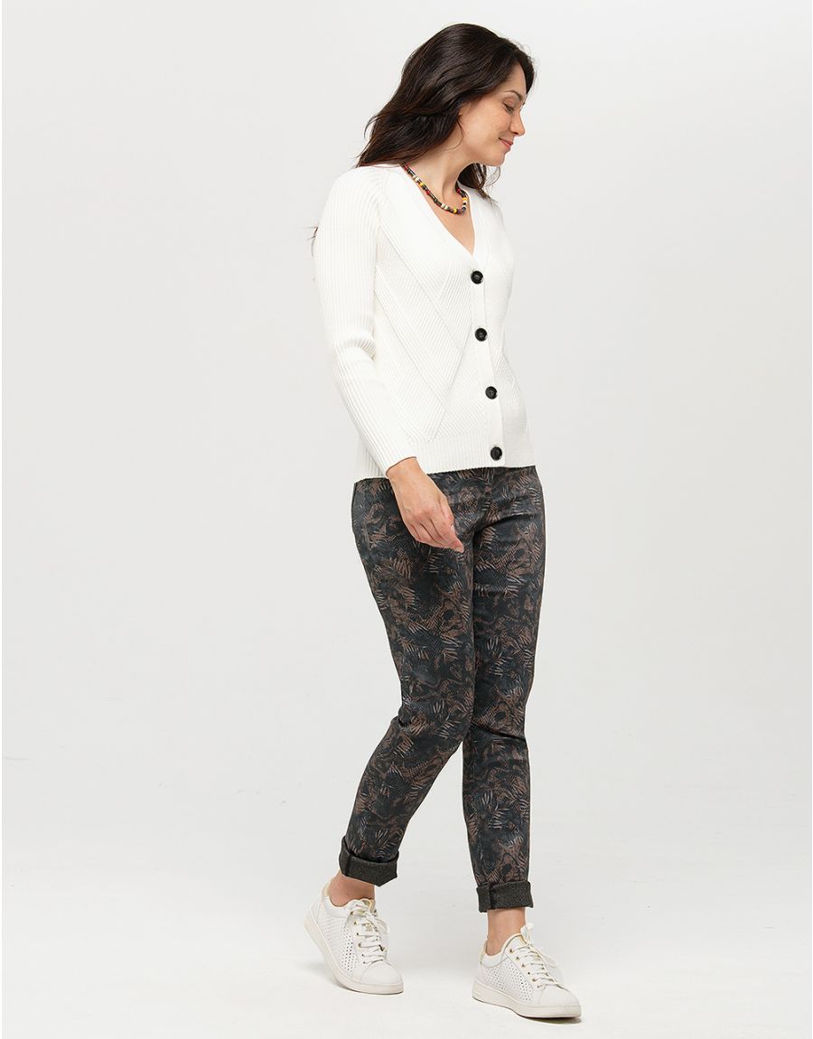 Pantalon marron motifs