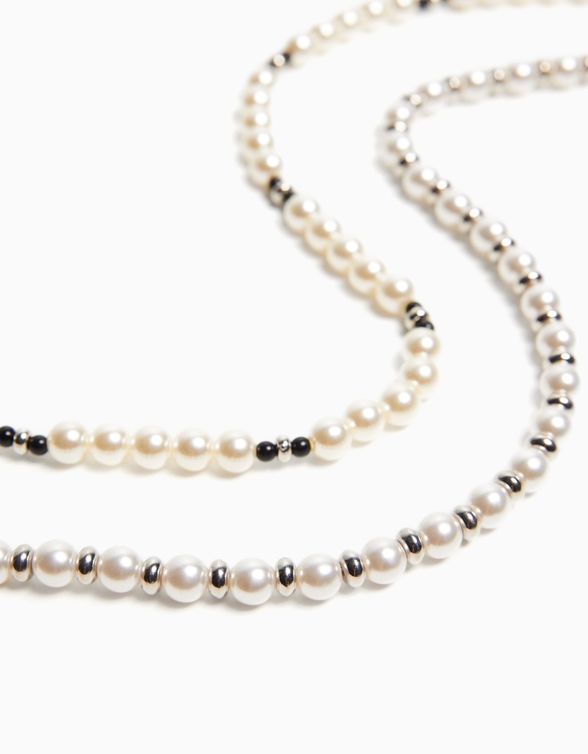 Conjunto de 2 colares de pérolas