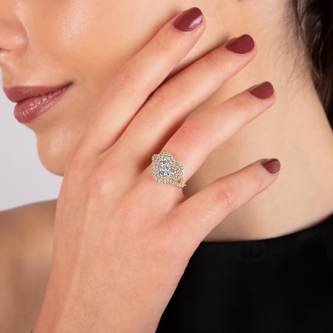 Verlobungsring 750/18 K Gelbgold mit Diamanten 1.00 ct H/si by CHRISTIAN
