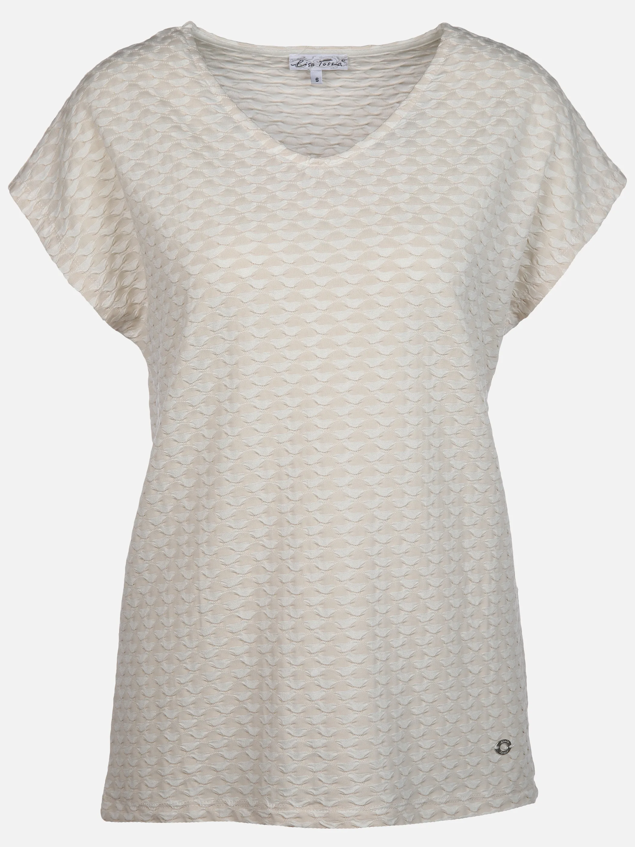 Damen Strukturshirt zweifarbig