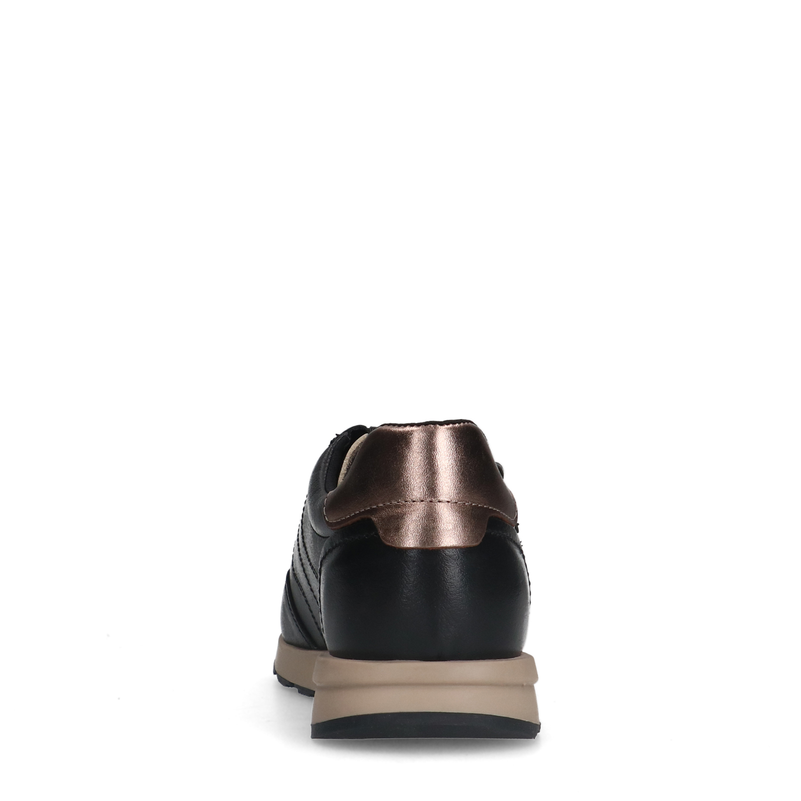 Zwarte leren sneakers met rits