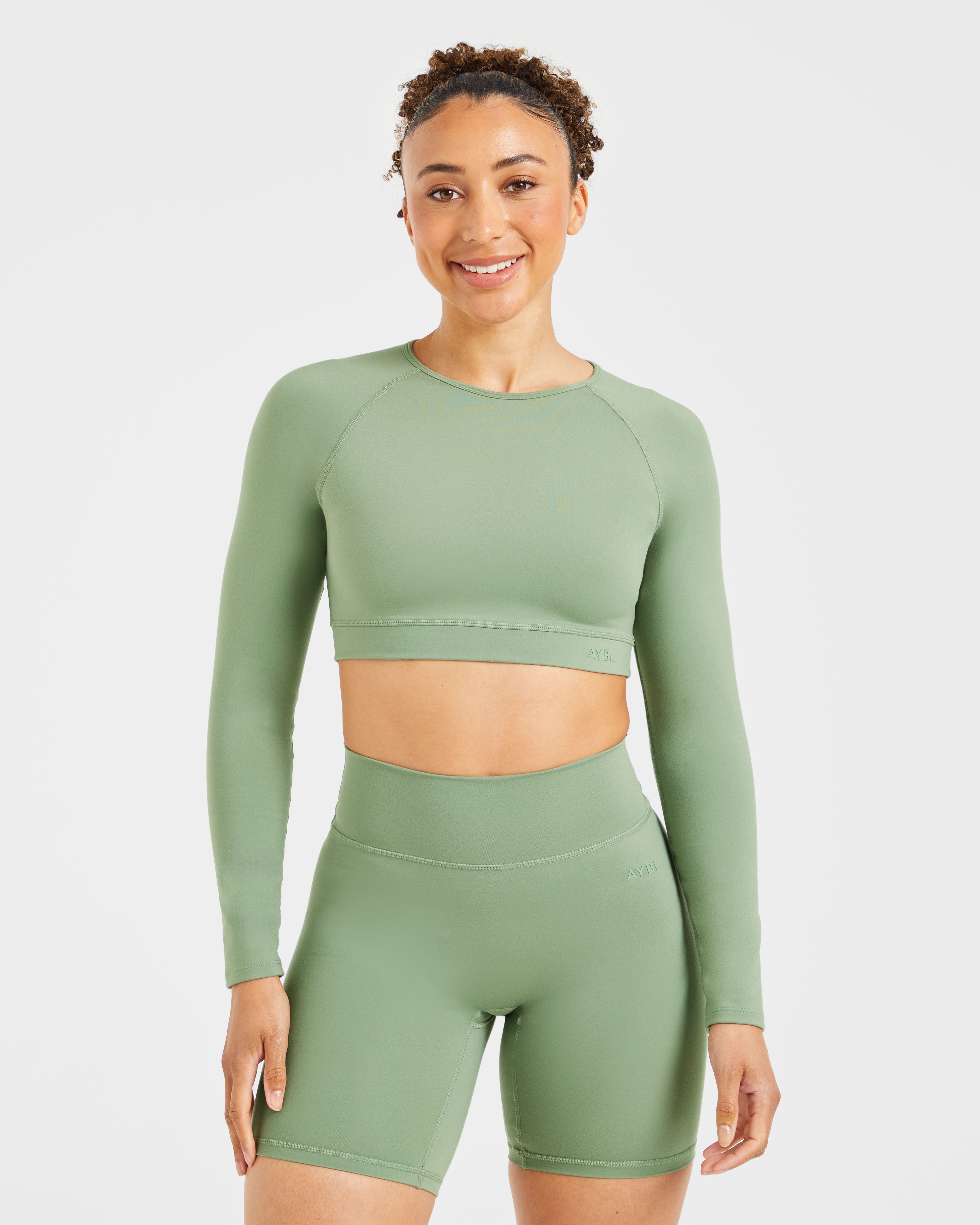 Staple Long Sleeve Crop Top