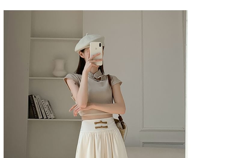 Dragan Pulse - Culottes met hoge taille en kikkerknoop