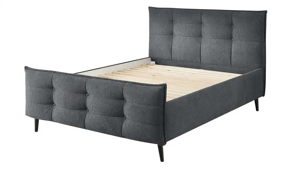Polsterbettgestell Mario B Anthrazit 140 cm