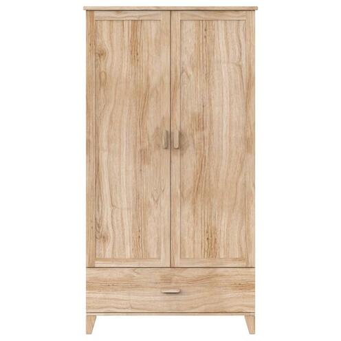 Armoire 2 portes NAÏA BOIS Naturel - THEO