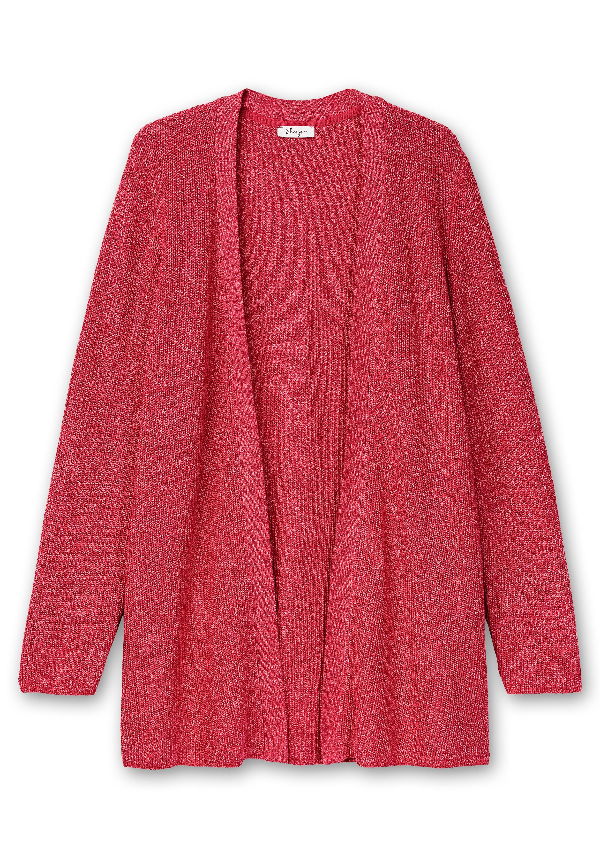 Longstrickjacke im Patentstrickmuster