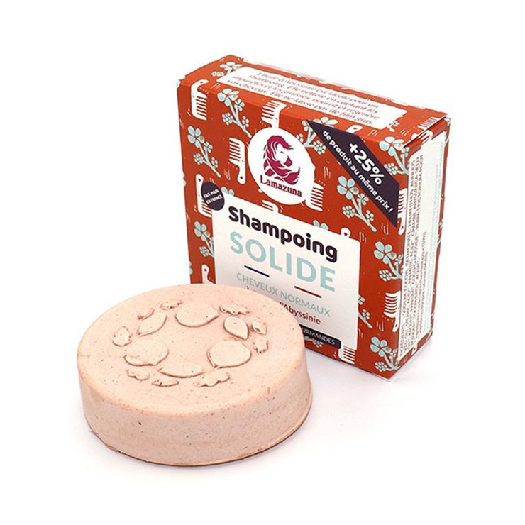 Shampoing solide pour cheveux normaux - Huile d'Abyssinie 70gr Lamazuna