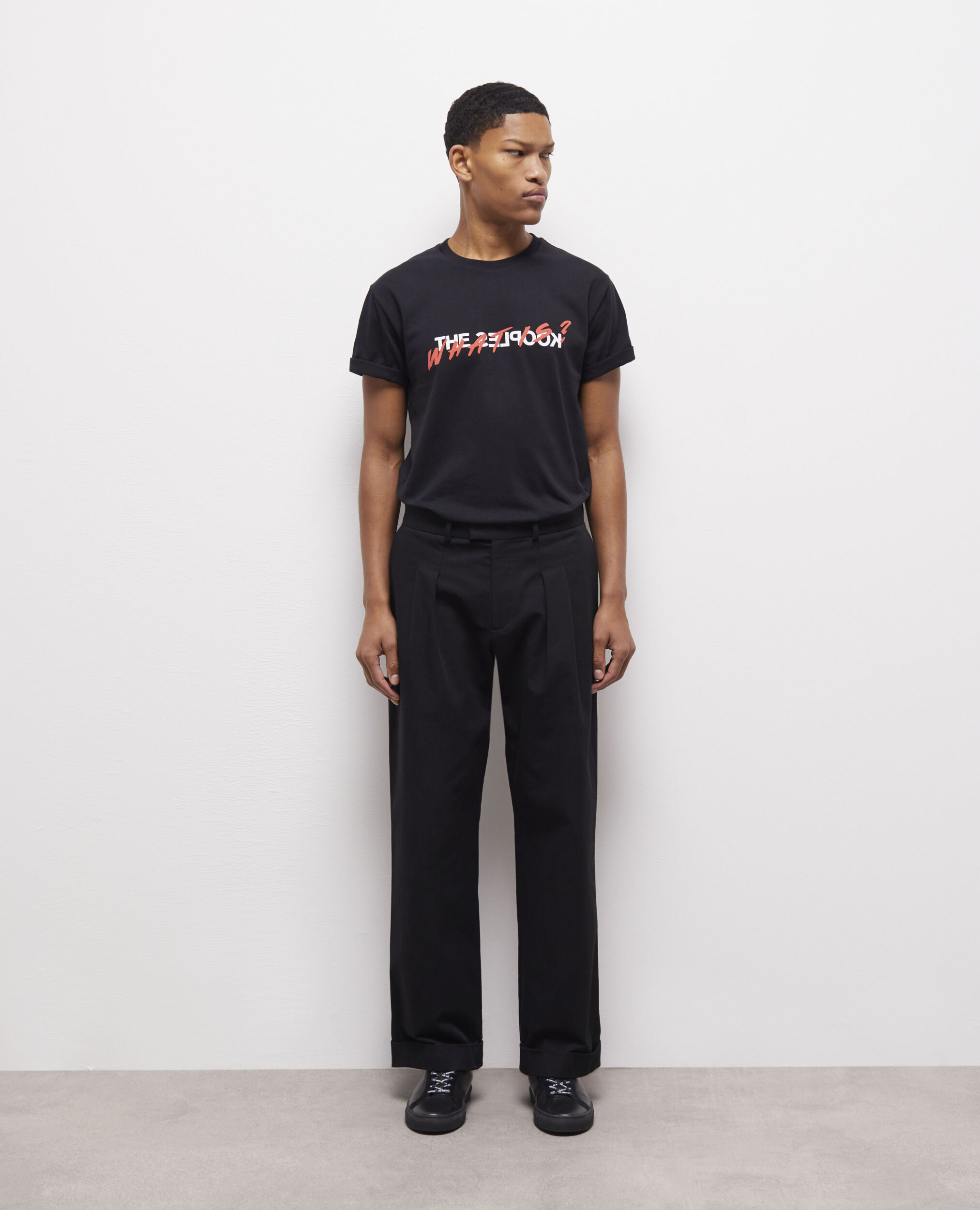 Pantalon large noir