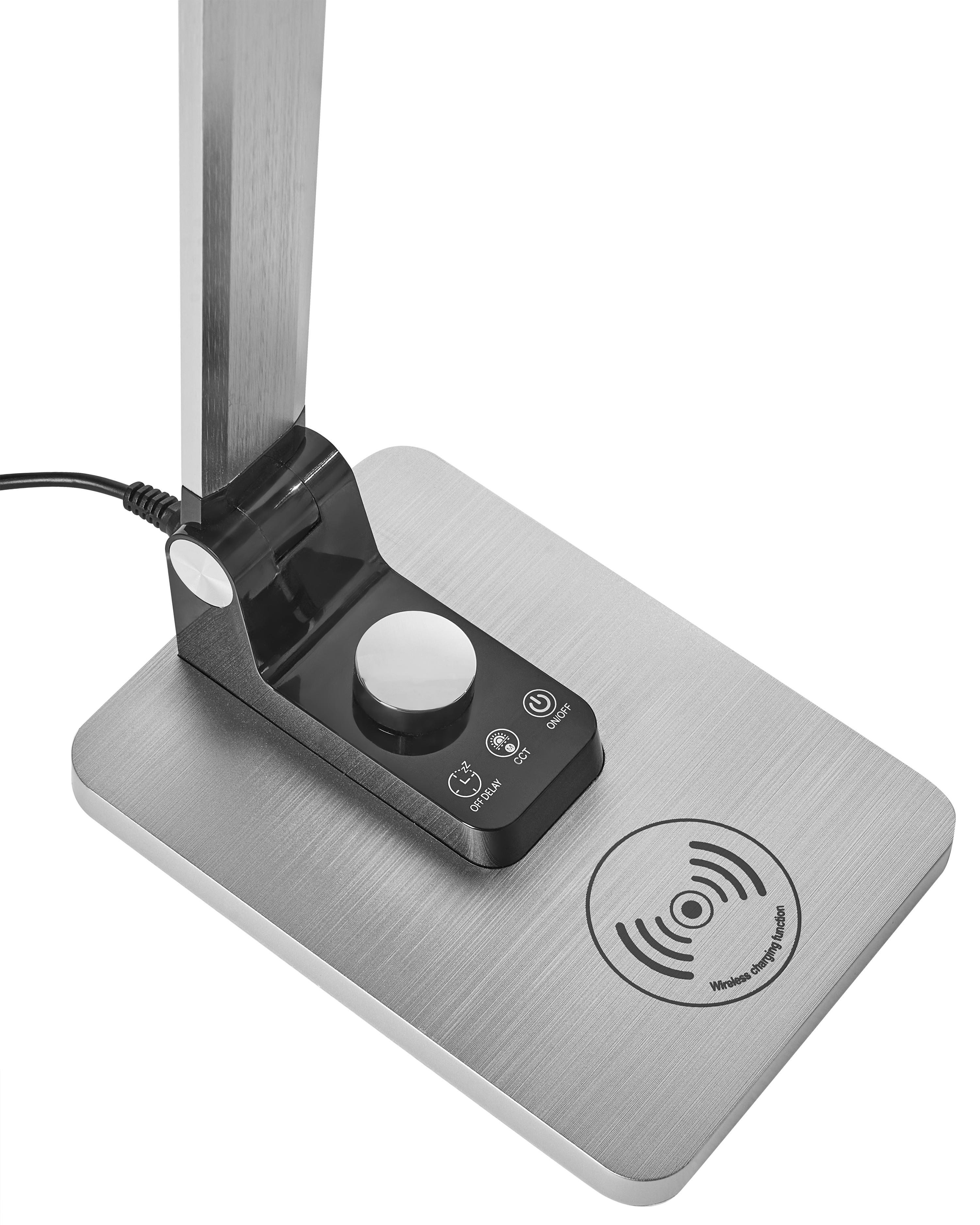 LED bureaulamp ENIF met draadloze oplader Zilver
