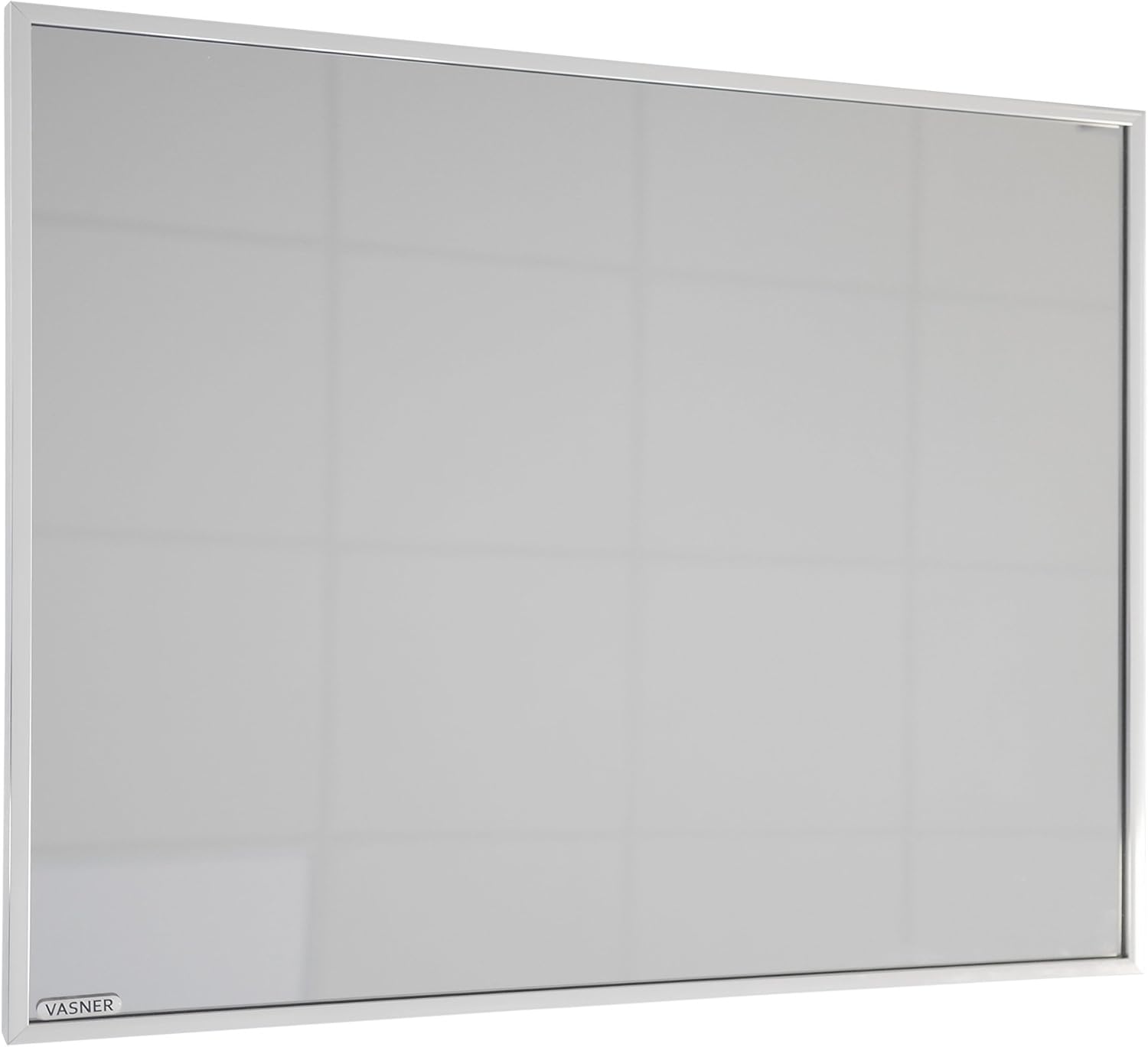 VASNER Zipris S Infrarotheizung Spiegel mit Chrom-Rahmen – Flächenheizung Spiegelheizung Elektroheizung - 100% Made in Germany (700 Watt)