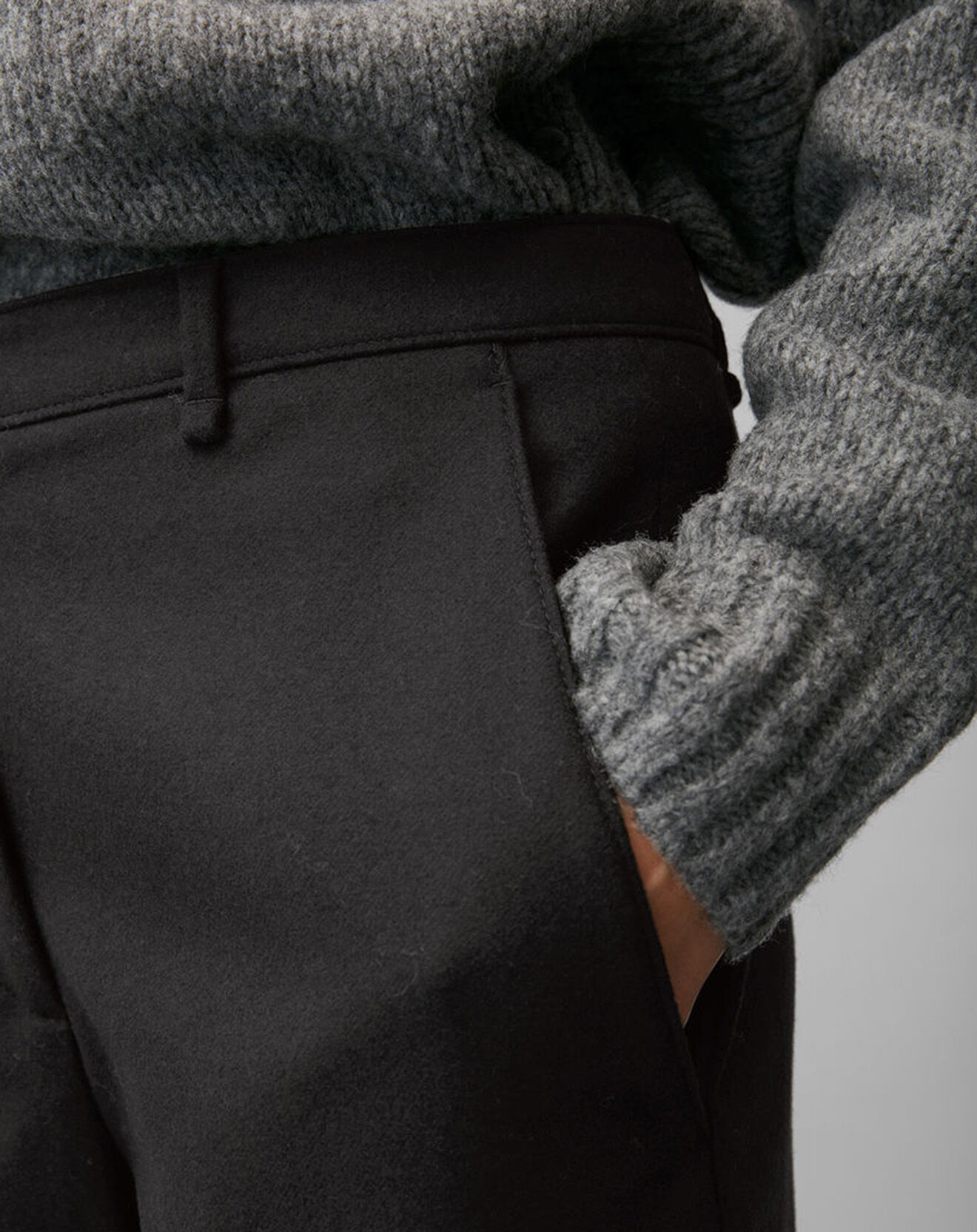 Marc O'Polo Pantalon jupe-culotte en Laine mélangée noir