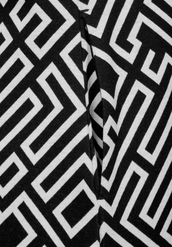Jacquard Printkleid - Black