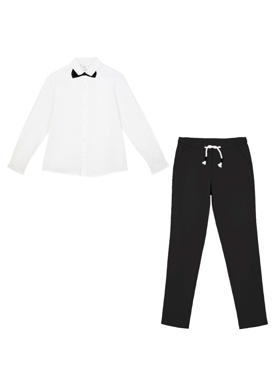 Chino, chemise et nœud papillon festif (Ens. 3 pces.) garçon