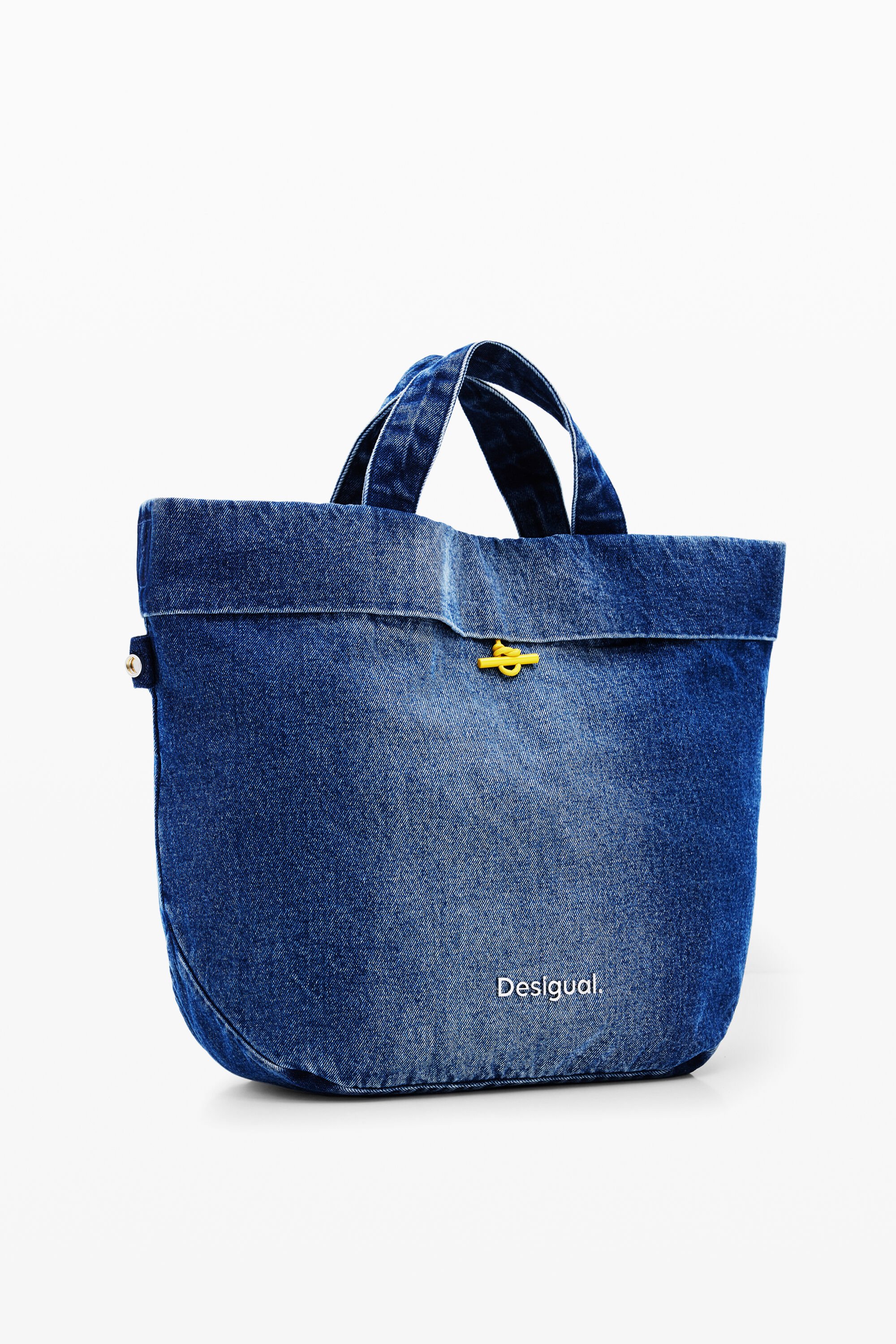 Bolsa shopper tamanho G em jeans reversível