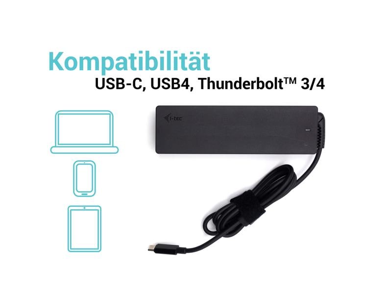 i-tec Netzteil Universal USB-C PD 3.0 100 W Universal USB-C Netzteil mit USB-C Port und 100 W Leistung