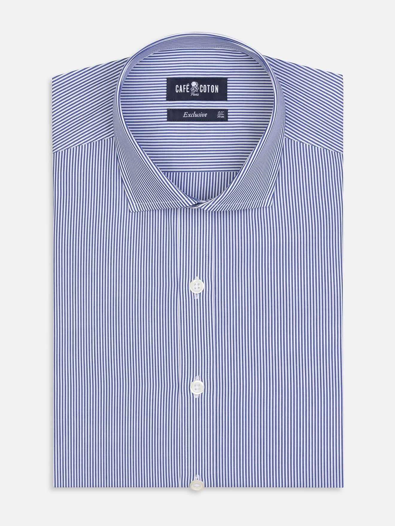 Chemise Menthon à rayures marine