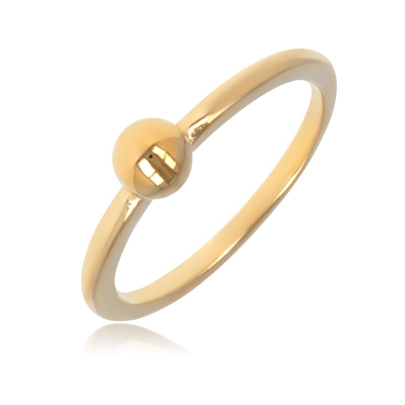 Bague plaqué or bague boule