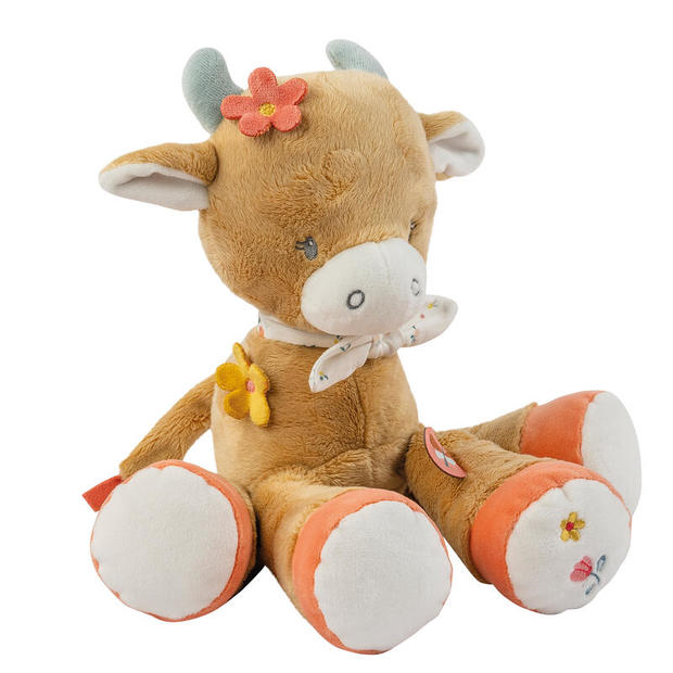 Peluche vache Mila beige - NATTOU