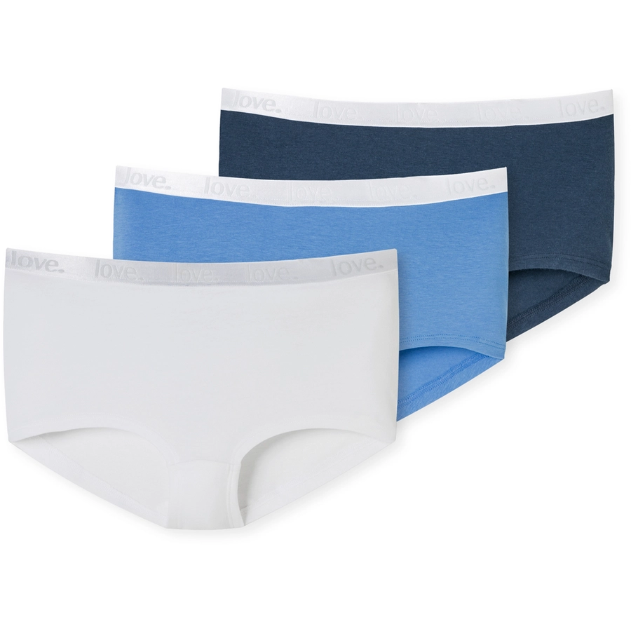 Schiesser Panty 955 Organic Cotton weiß, hellblau, nachtblau