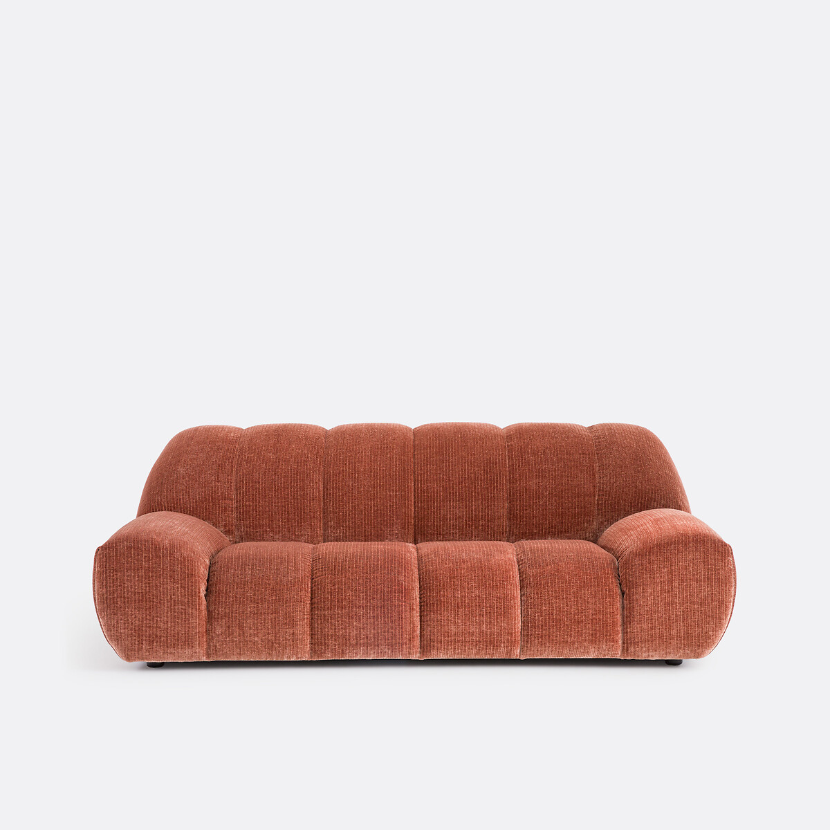 LA REDOUTE INTERIEURS<br>Sofá vintage de 3 lugares em veludo cotelê, Nuria