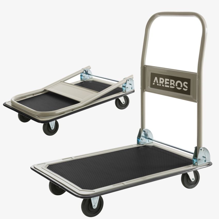 Plattformwagen 150kg schwarz-creme