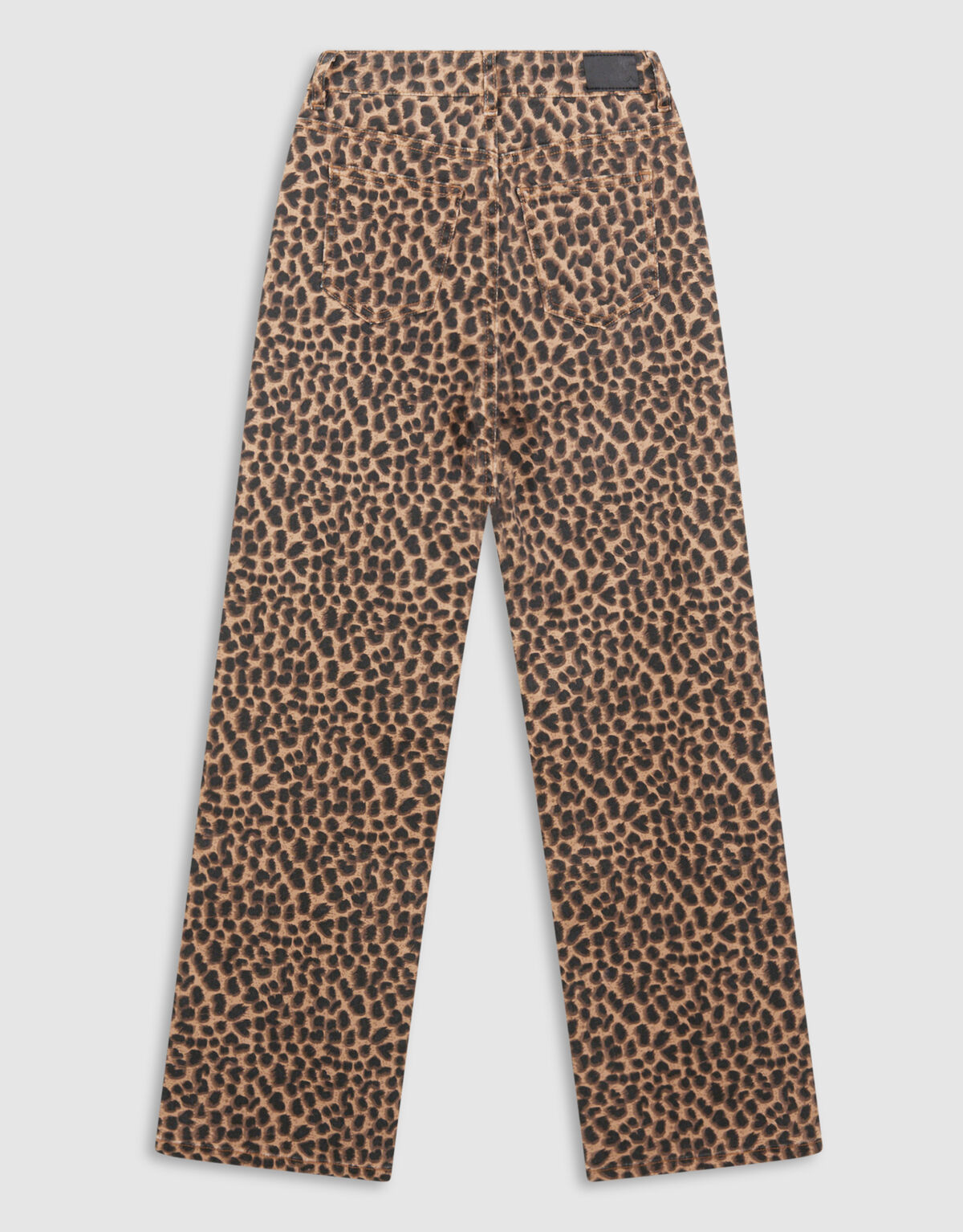Leopard Straight Fit Broek Bruin