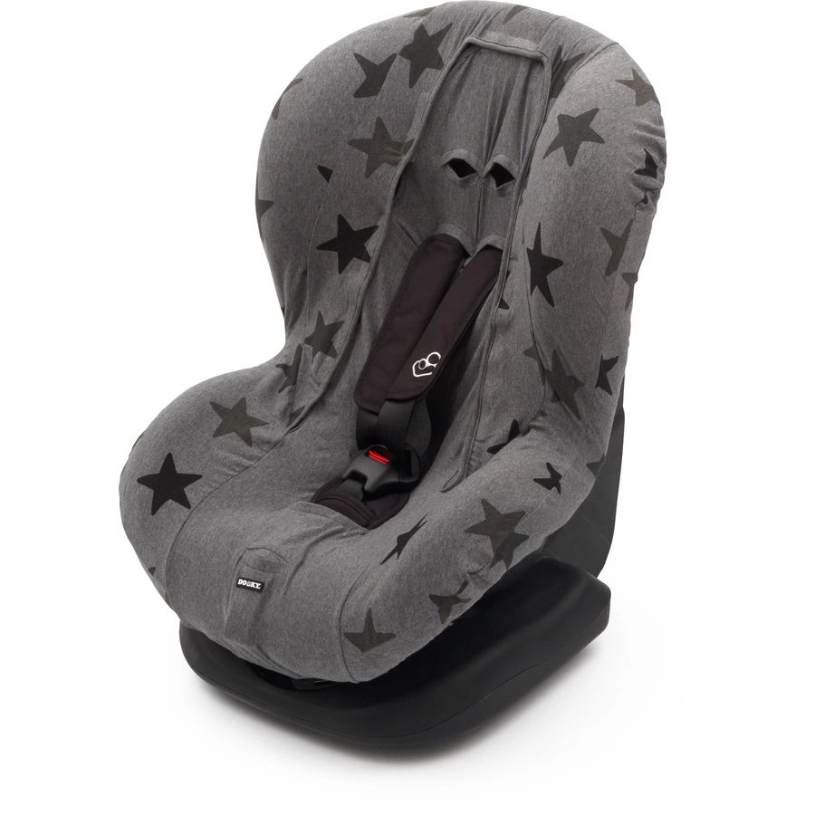 DOOKY Sitzbezug für Kindersitze Gruppe 1 Grey Stars