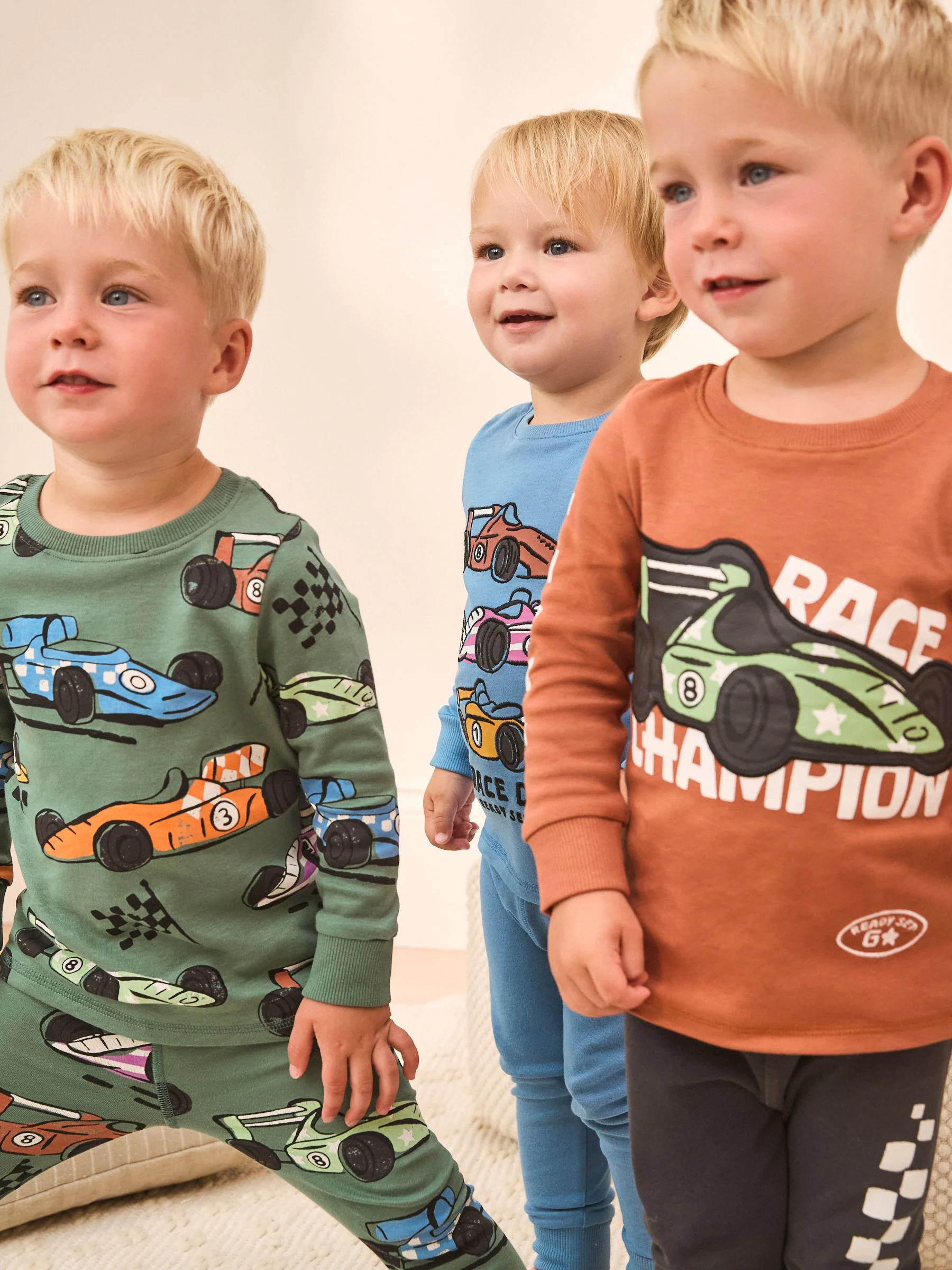Blauw/Groen - Mini Knusse Pyjama's 3 Set (9mnd-10jr)