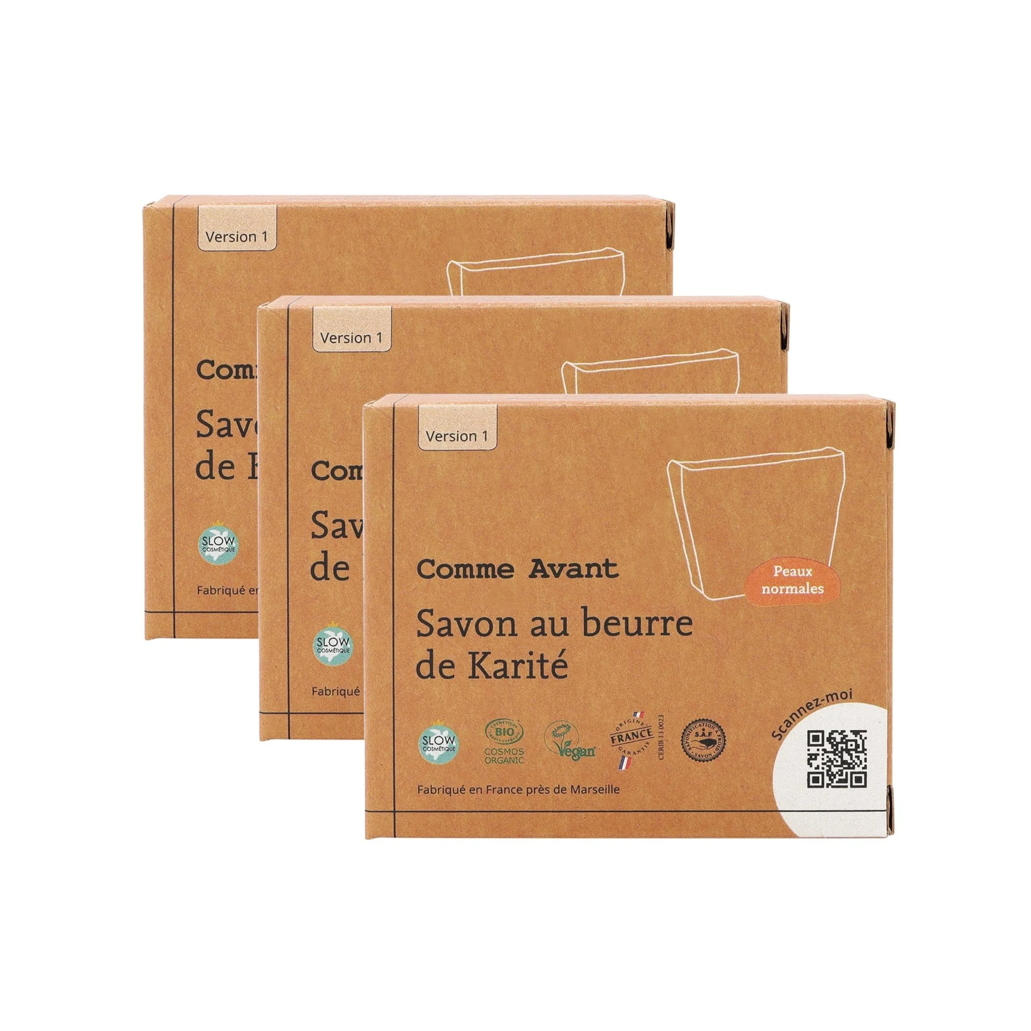 Savon au beurre de karité - Version 1 - 1 savon - 100g / Sans