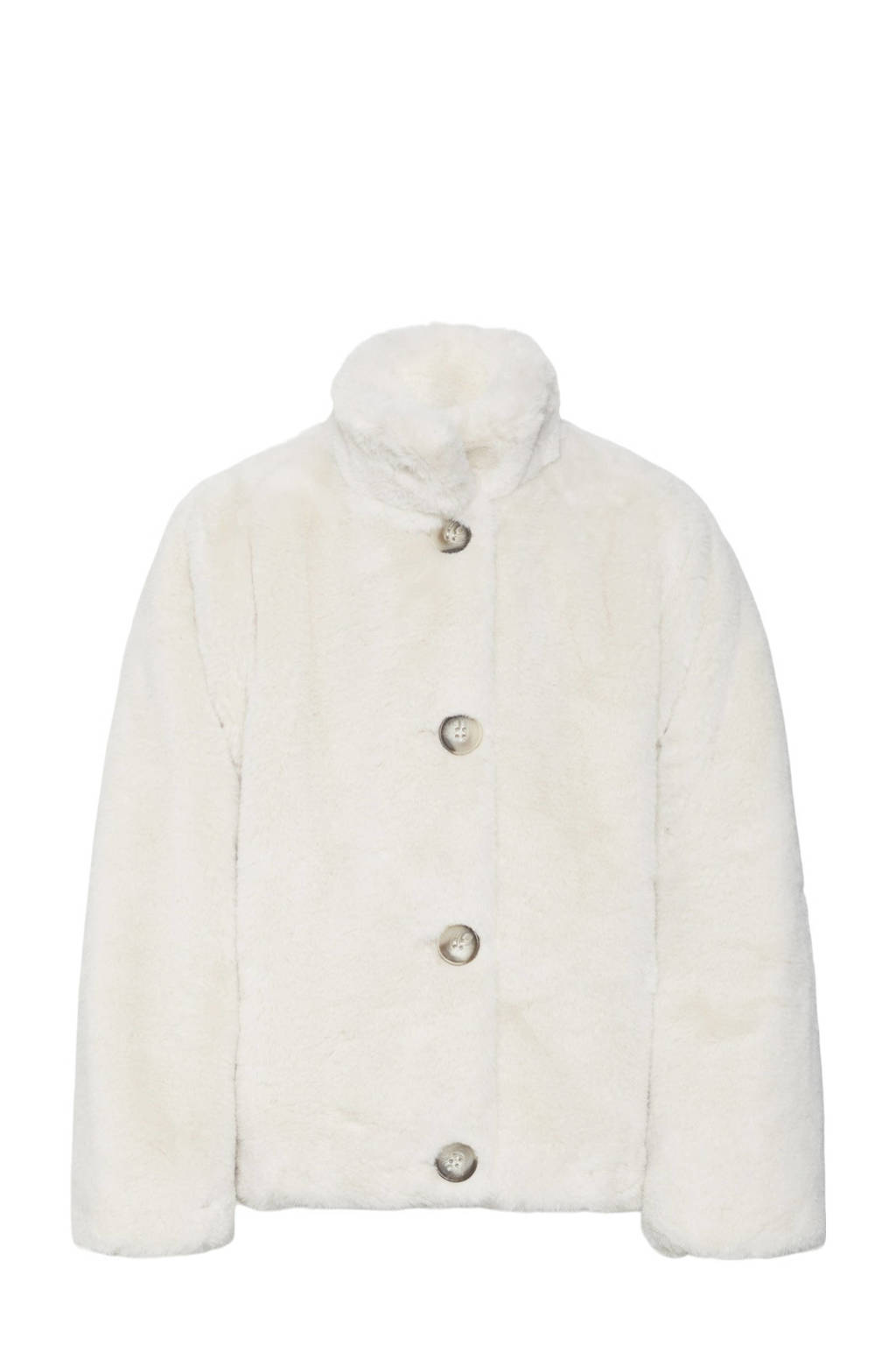 VERO MODA GIRL imitatiebont winterjas VMSONJAEVA offwhite