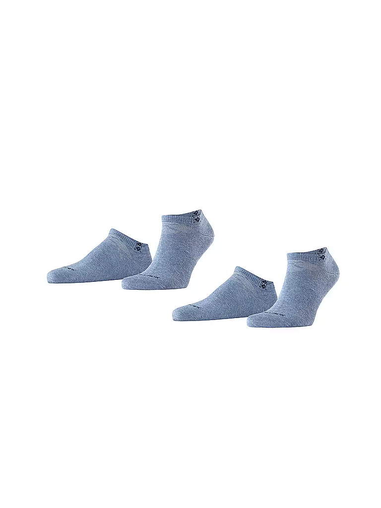 BURLINGTON Herren Sneaker Socken EVERYDAY 2-er Pkg. 40-46 light jean blau