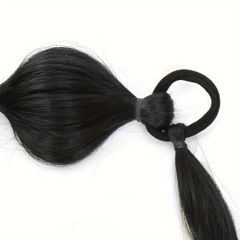 (76cm) Kunsthaar Bubble Ponytail Extensions Pferdeschwanz Haarverlängerung - Dunkelbraun