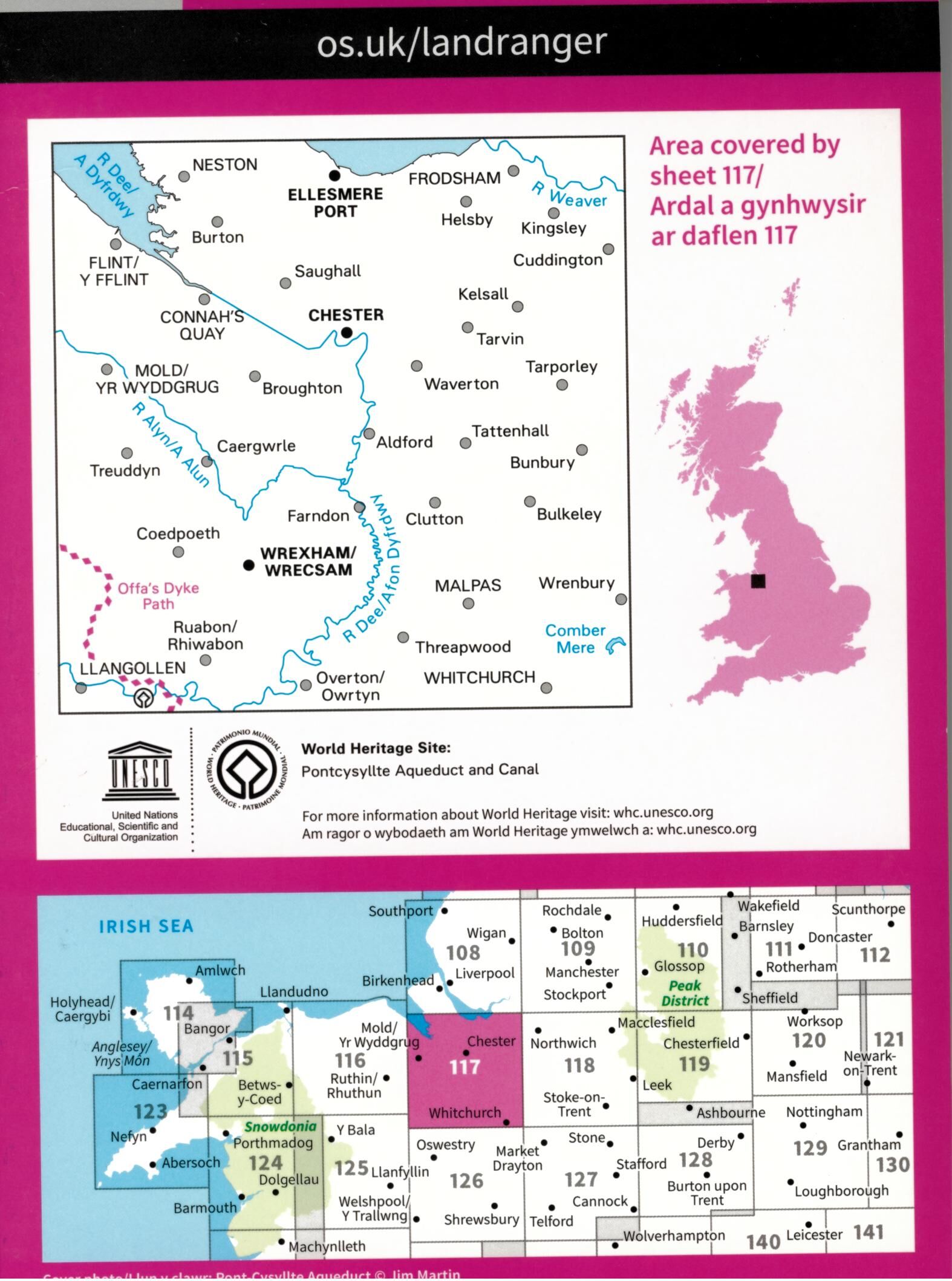ORDNANCE SURVEY - 117 GB CHESTER WREXHAM 1 50 000
