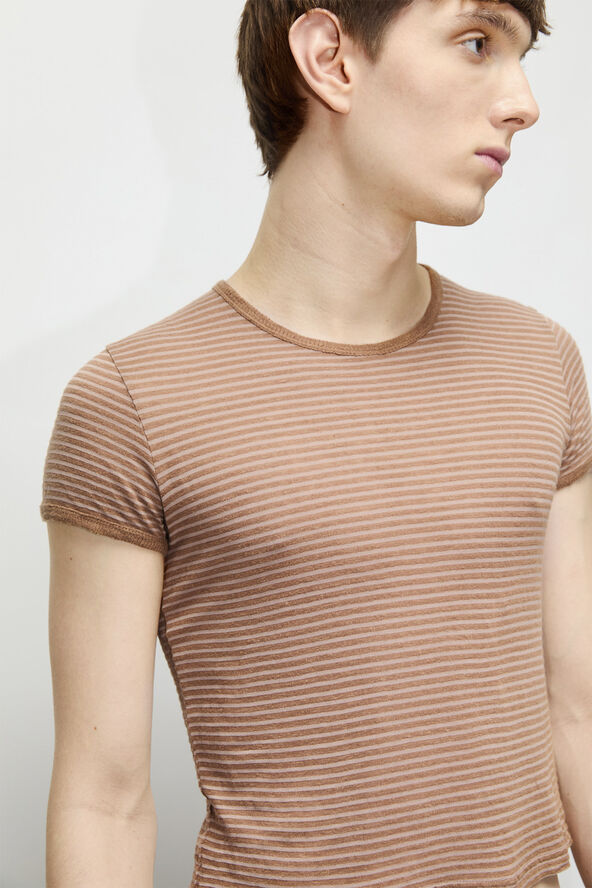 Hope VILE TEE Brown mauve stripe