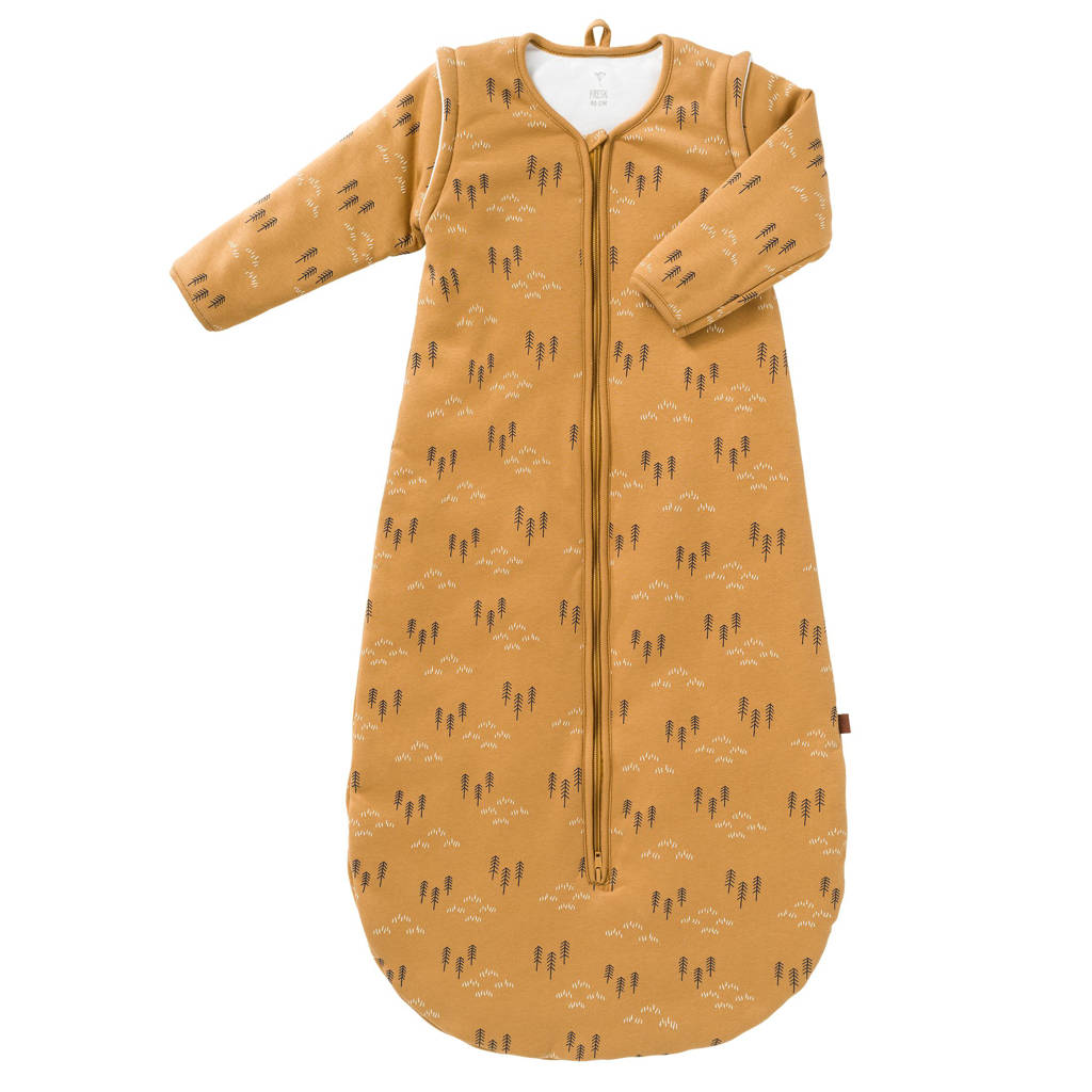 gevoerde baby winter slaapzak Woods spruce yellow