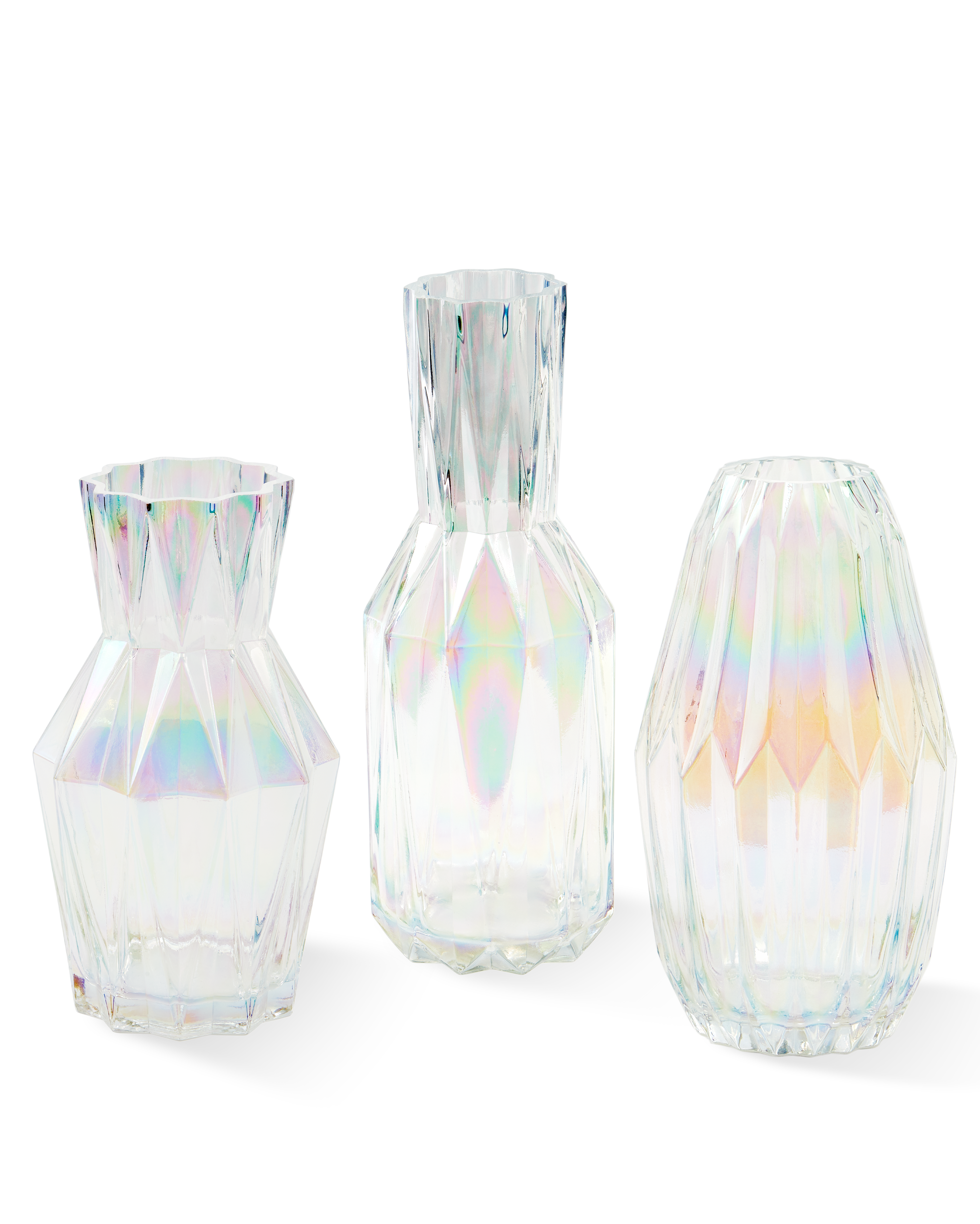 POLSPOTTEN  Glass Folds vase, L - multi