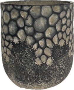 Intratuin bloempot Archaize recht zwart / beige D 44 H 50 cm