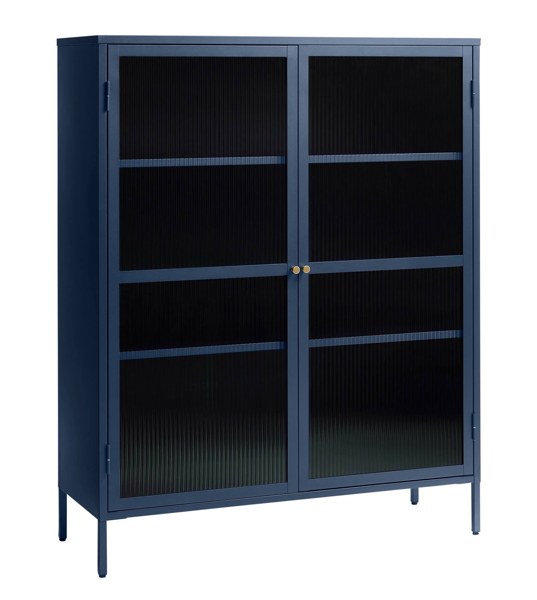 Vitrinekast Omeo 140x111 cm blauw