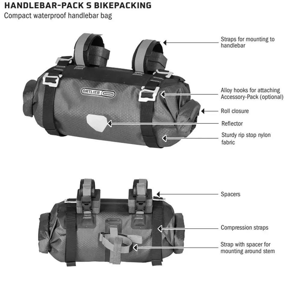 ORTLIEB Handlebar-Pack 9L Stuurtas Mat Zwart