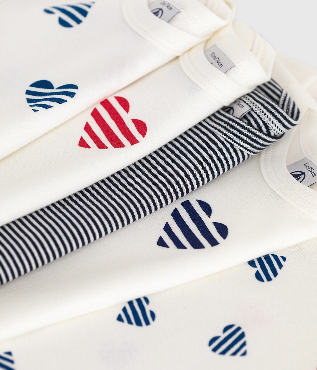 PETIT BATEAU<br>Conjunto de 5 bodies de manga curta