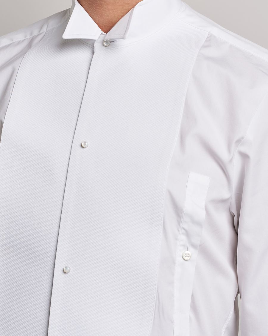 Stenströms Slimline Astoria Stand Up Collar Evening Shirt White
