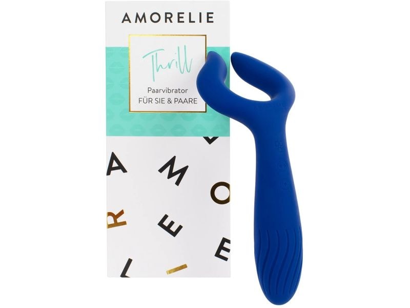 Amorelie Paarvibrator Thrill Innovativer Alleskönner Vibrator, Masturbator, Anal- und Paartoy in einem