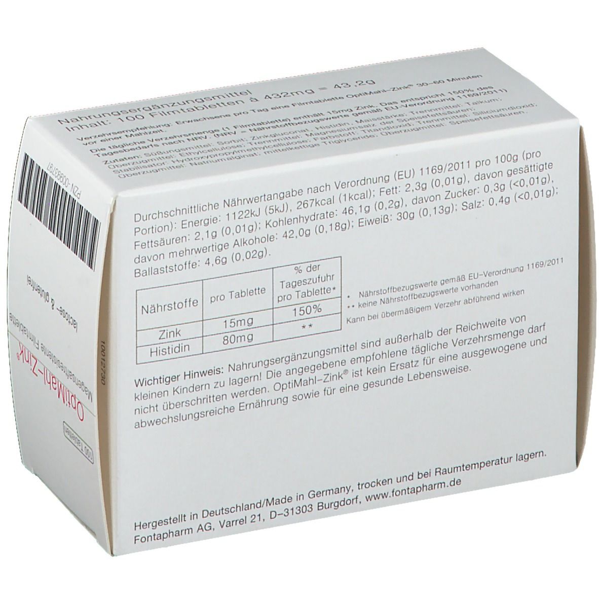 OptiMahl-Zink® 15mg