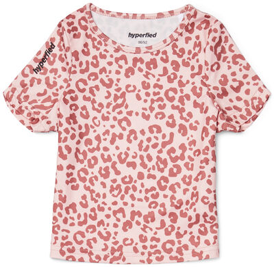 Hyperfied Short Sleeve Logo Top, Pink Leo