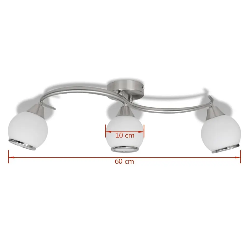 vidaXL - Plafondlamp - Wit - Glas